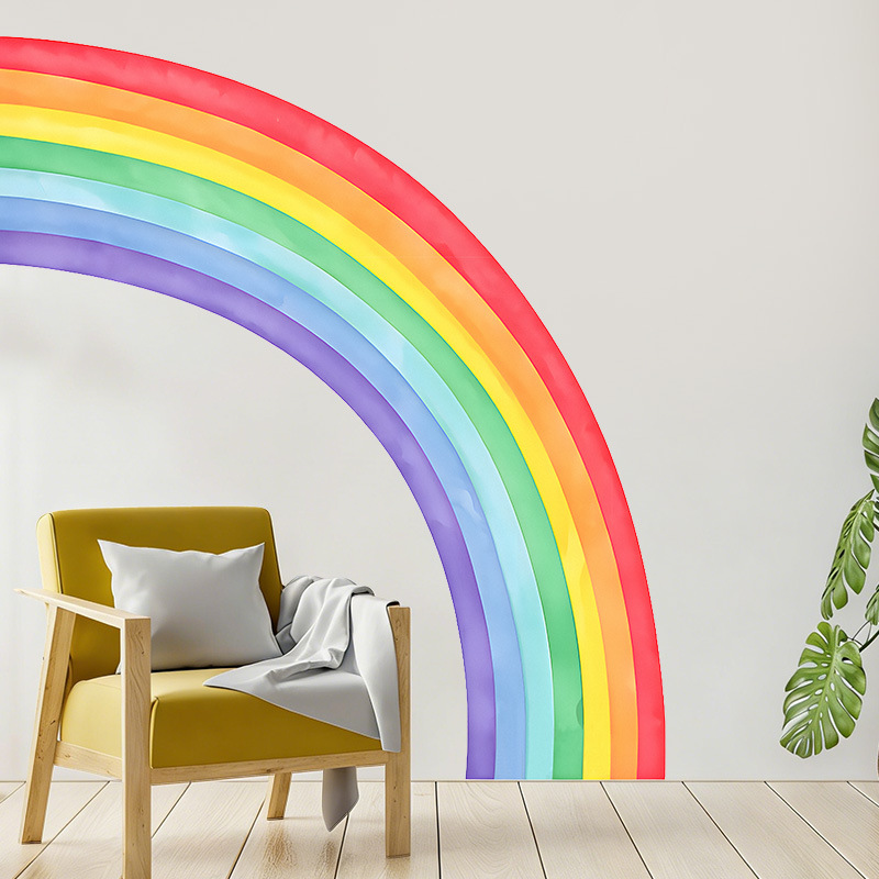 Pvc Panel Background - Grandes autocollantes murales arc-en-ciel, autocollants en